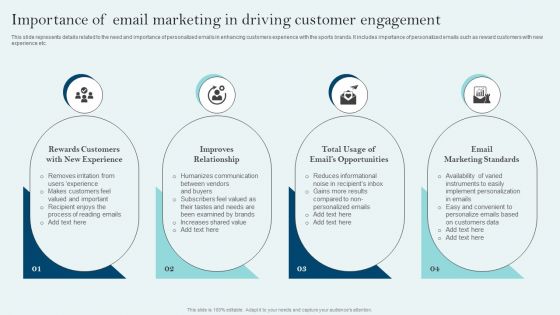 Comprehensive Sports Event Marketing Plan Importance Of Email Marketing Driving Customer Microsoft PDF