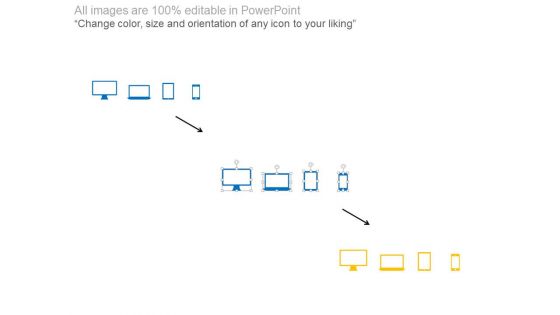 Computer Devices With Percentage Values Powerpoint Slides