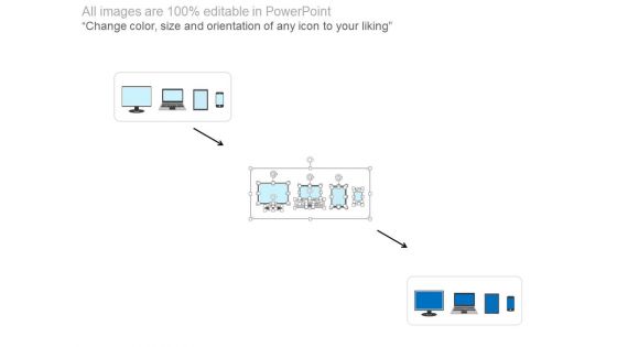 Computer Laptop Tablet And Mobile With Percentage Values Powerpoint Slides