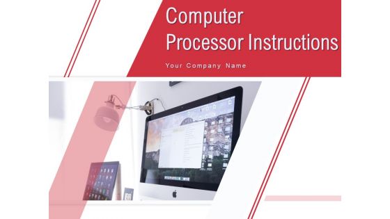 Computer Processor Instructions Magnifying Glass Screen And Gear Computer Screen Ppt PowerPoint Presentation Complete Deck