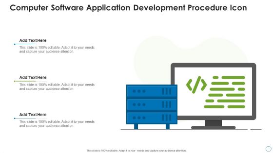 Computer Software Application Development Procedure Icon Mockup PDF