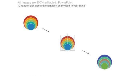 Concentric Chart With Five Financial Steps Powerpoint Slides