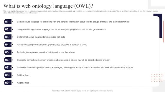Concept Of Ontology In The Semantic Web What Is Web Ontology Language OWL Download PDF