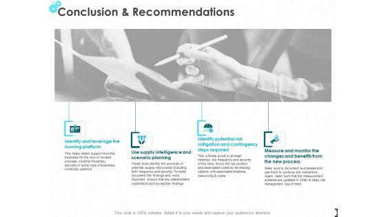 Conclusion And Recommendations Ppt PowerPoint Presentation Model Icon