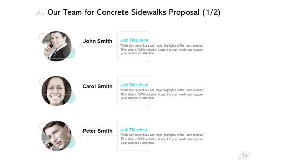 Concrete Sidewalks Proposal Ppt PowerPoint Presentation Complete Deck With Slides