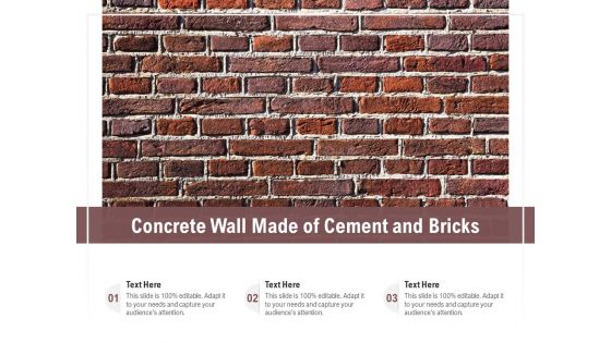 Concrete Wall Made Of Cement And Bricks Ppt PowerPoint Presentation Gallery Background Images PDF