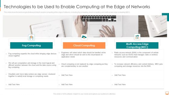 Concurrent Computing Technologies To Be Used To Enable Computing At The Edge Of Networks Ppt Professional Model PDF