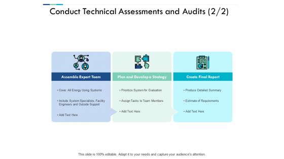 Conduct Technical Assessments And Audits Business Ppt PowerPoint Presentation Icon Layout Ideas