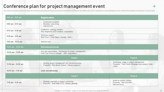 Conference Plan Ppt PowerPoint Presentation Complete With Slides
