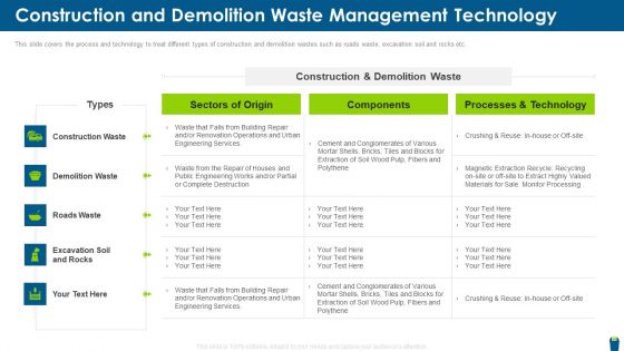 Construction And Demolition Waste Management Technology Mockup PDF