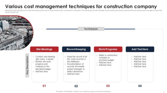 Construction Cost Management Ppt PowerPoint Presentation Complete Deck With Slides