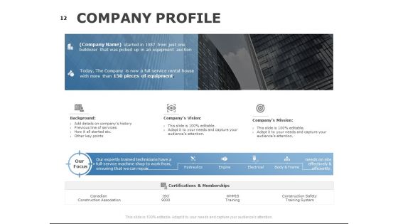 Construction Equipment Proposal Template Ppt PowerPoint Presentation Complete Deck With Slides