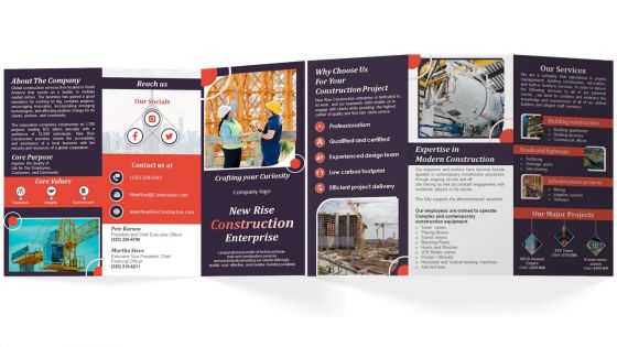 Construction Firm Booklet Trifold