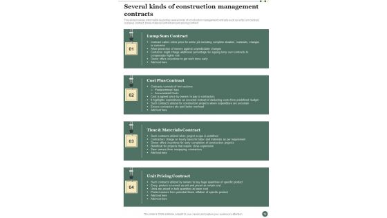 Construction Project Management Playbook Template