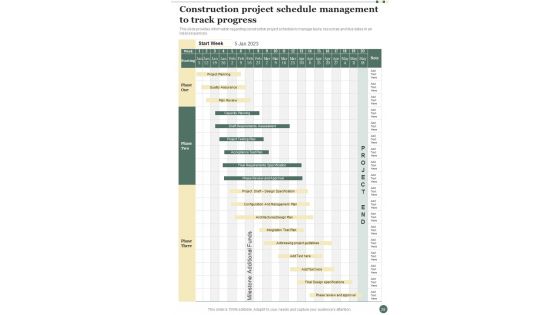 Construction Project Management Playbook Template