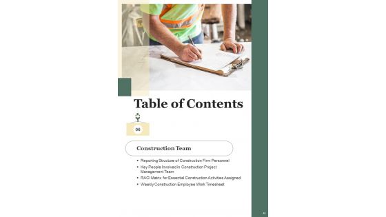 Construction Project Management Playbook Template