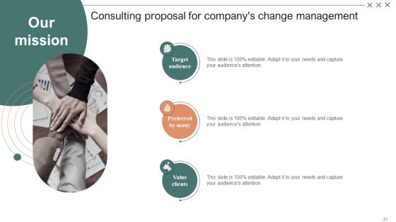 Consulting Proposal For Companys Change Management Ppt PowerPoint Presentation Complete Deck With Slides
