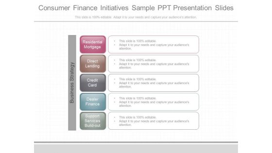 Consumer Finance Initiatives Sample Ppt Presentation Slides Consumer Finance Initiatives Sample Ppt Presentation Slides