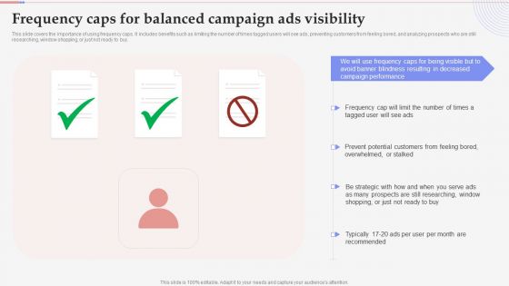 Consumer Retargeting Techniques Frequency Caps For Balanced Campaign Ads Visibility Brochure PDF
