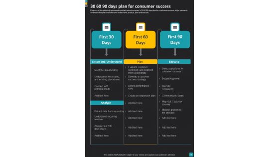 Consumer Success Journey Playbook Template
