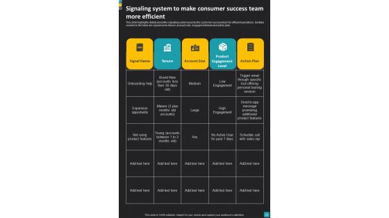 Consumer Success Journey Playbook Template