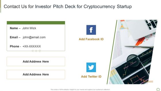 Contact Us For Investor Pitch Deck For Cryptocurrency Startup Inspiration PDF