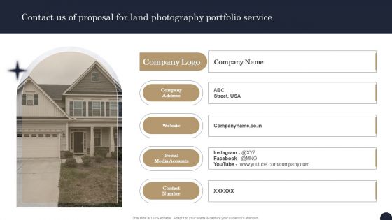 Contact Us Of Proposal For Land Photography Portfolio Service Slides PDF Contact Us Of Proposal For Land Photography Portfolio Service Slides PDF