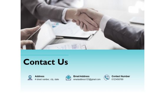 Contact Us Two Person Handshake Ppt PowerPoint Presentation Professional Format
