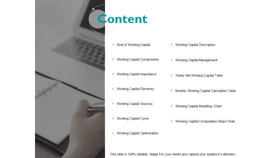 Content Elements Optimization Ppt PowerPoint Presentation File Grid