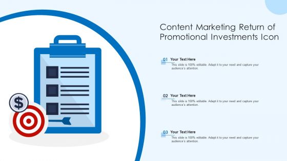 Content Marketing Return Of Promotional Investments Icon Rules PDF