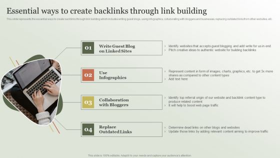 Content Marketing Strategy Essential Ways To Create Backlinks Through Link Guidelines PDF