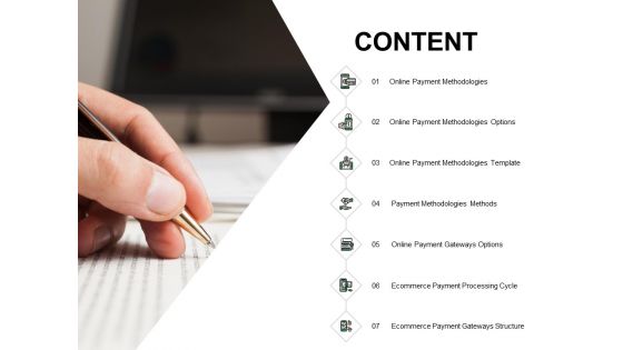 Content Online Payment Methodologies Ppt PowerPoint Presentation Infographic Template Information