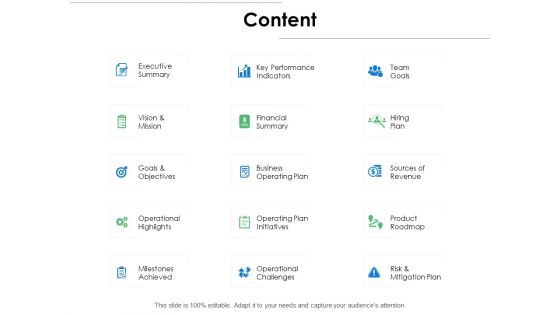 Content Operational Highlights Ppt PowerPoint Presentation Inspiration Graphics Template