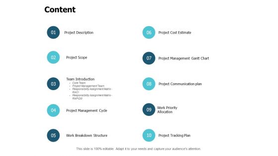 Content Project Description Ppt PowerPoint Presentation Portfolio Guide