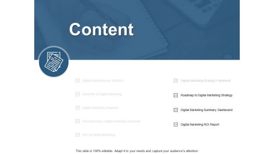 Content Roadmap To Digital Marketing Strategy Ppt PowerPoint Presentation Icon Pictures