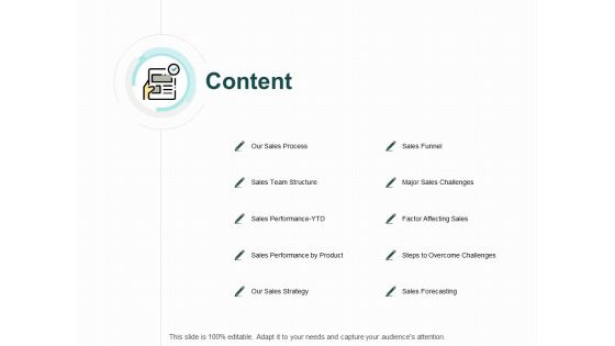 Content Sales Process Ppt PowerPoint Presentation Professional Layout