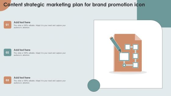 Content Strategic Marketing Plan For Brand Promotion Icon Brochure PDF Content Strategic Marketing Plan For Brand Promotion Icon Brochure PDF