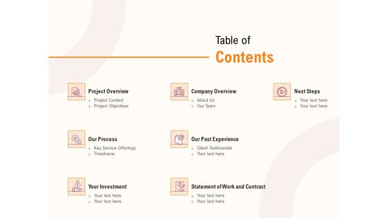 Content Writer Table Of Contents Ppt PowerPoint Presentation Slides Templates PDF