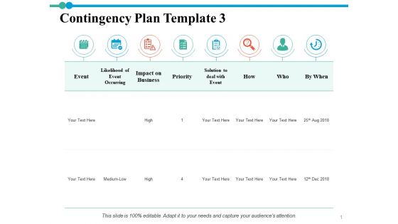 Contingency Plan Contingency Ppt PowerPoint Presentation Outline Introduction