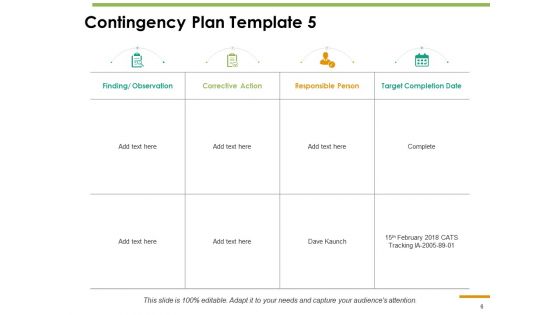 Contingency Plan Ppt PowerPoint Presentation Complete Deck With Slides