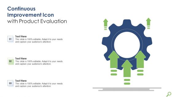 Continuous Improvement Icon With Product Evaluation Guidelines PDF