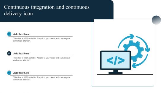 Continuous Integration And Continuous Delivery Icon Introduction PDF