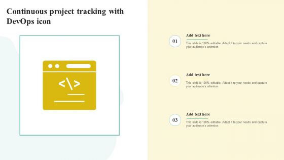 Continuous Project Tracking With Devops Icon Structure PDF Continuous Project Tracking With Devops Icon Structure PDF