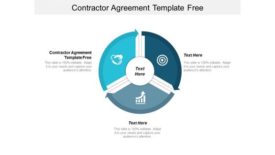 Contractor Agreement Template Free Ppt PowerPoint Presentation Show Files Cpb