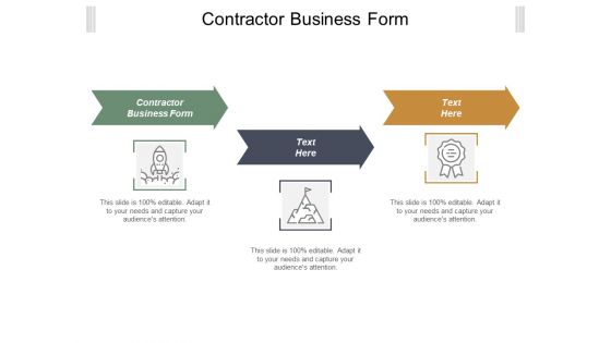 Contractor Business Form Ppt Powerpoint Presentation Slides Shapes Cpb