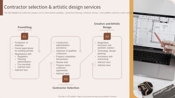 Contractor Selection And Artistic Design Services Sample PDF