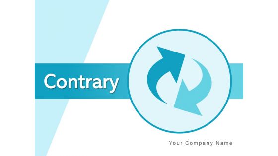 Contrary Board Icon Traffic Sign Ppt PowerPoint Presentation Complete Deck