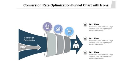 Conversion Rate Optimization Funnel Chart With Icons Ppt PowerPoint Presentation Layouts Visual Aids PDF