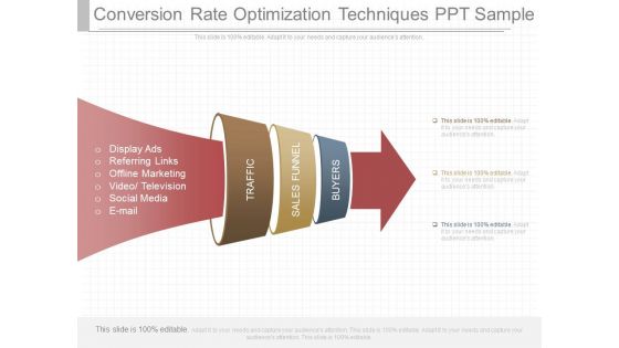 Conversion Rate Optimization Techniques Ppt Sample