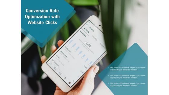 Conversion Rate Optimization With Website Clicks Ppt PowerPoint Presentation Pictures Background Images PDF